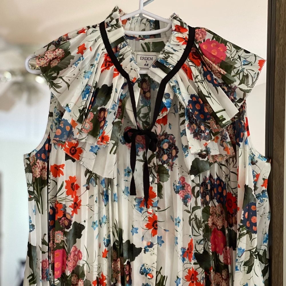 ERDEM x H&M Pleated Floral Sleeveless Top